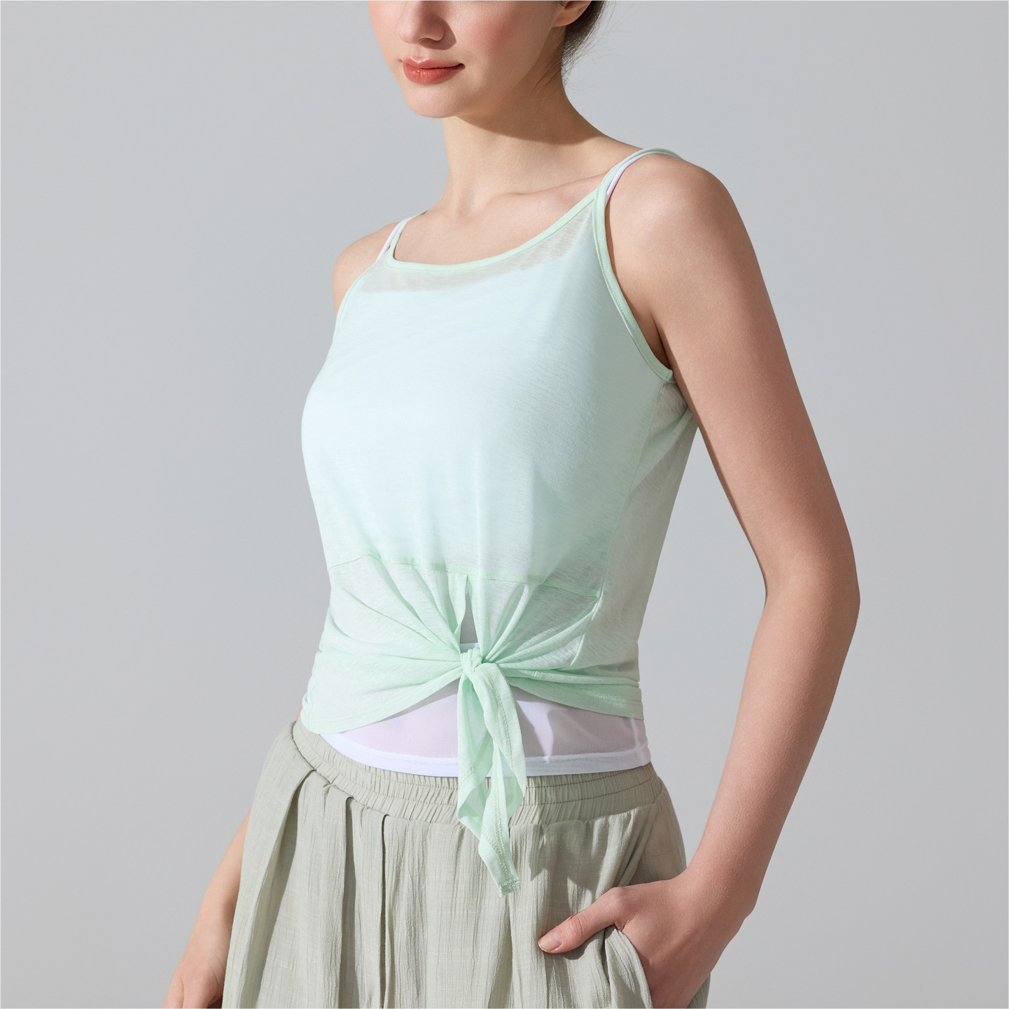Europa y Estados Unidos transfronterizos camisas de yoga transpirables transpirables sin mangas y bifurcadas, chalecos deportivos, chalecos para correr, chalecos de ejercicios para mujeres