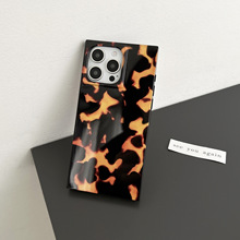 创意方形火焰纹苹果15适用iPhone15PROMAX手机壳14防摔13pro软壳