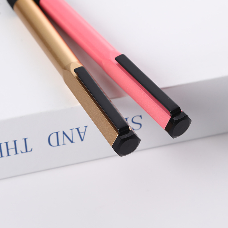 Fabricantes de bolígrafos de metal de alta gama, regalos de empresa, bolígrafos de metal de color, bolígrafos de firma personalizados, bolígrafos poligonales