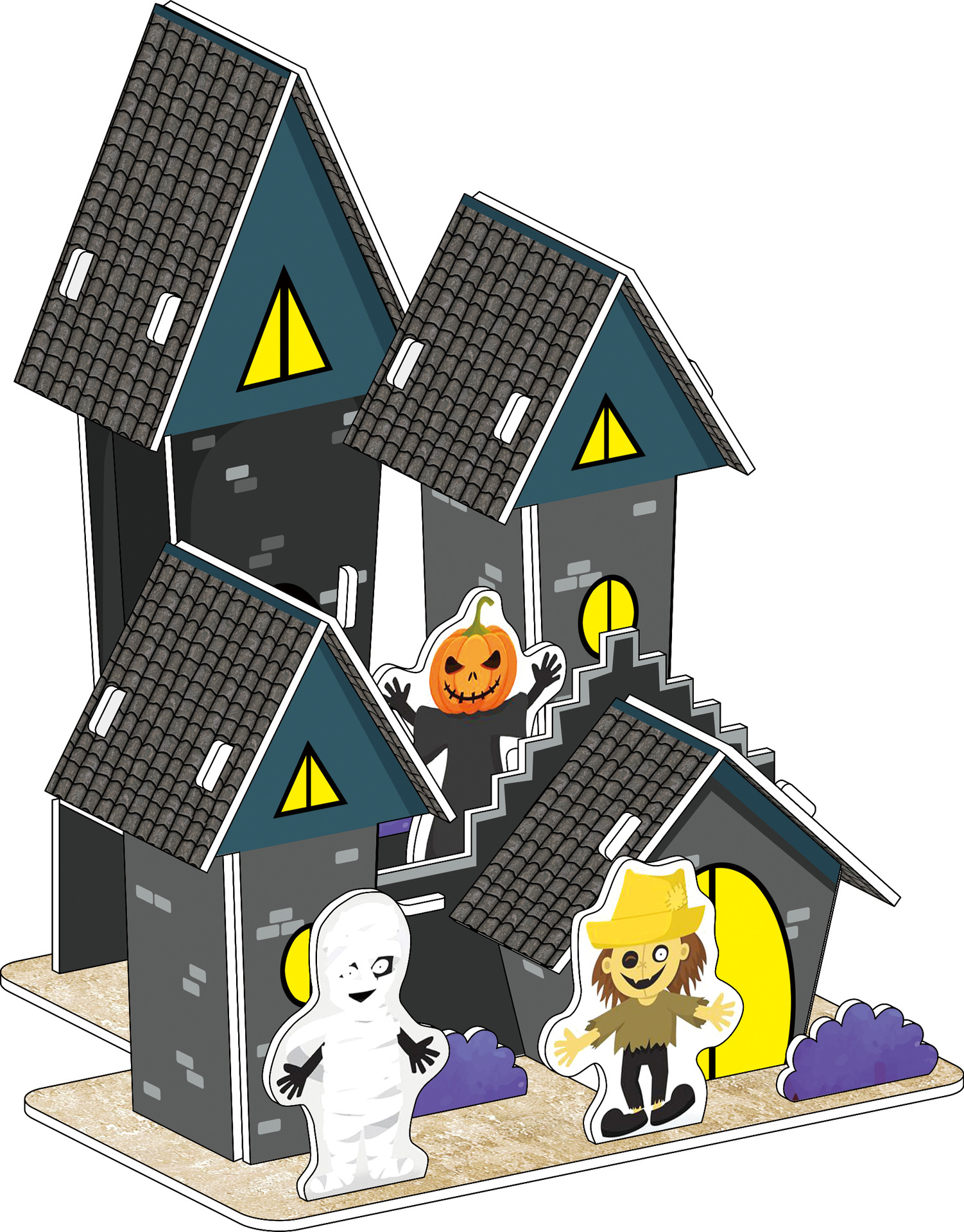 3D rompecabezas tridimensional para niños juguetes para padres e hijos construcción casa rompecabezas hecho a mano modelo de papel regalo ensamblaje interactivo