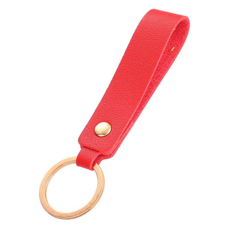 Source Factory Creative Pu Leather Keychain Keychain Leather Pendant Business Gift Leather Car Key Lanyard
