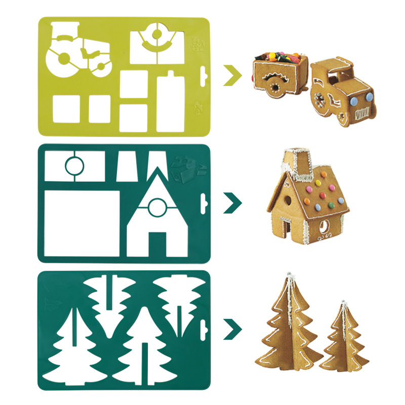 姜饼屋卡车森林饼干模具家用切模手工翻糖烘焙工具