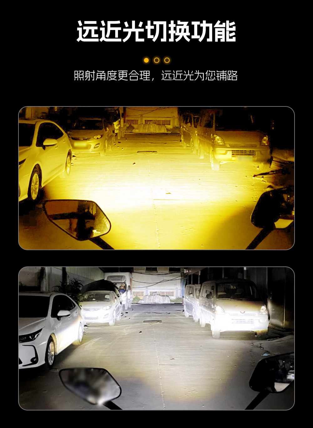 Mercedes-Benz Waterbird External Spotlight Universal Dual-Lens Headlight for Motorcycles and Electric Vehicles, Yellow-White Dual-Color Focused Light Modification
