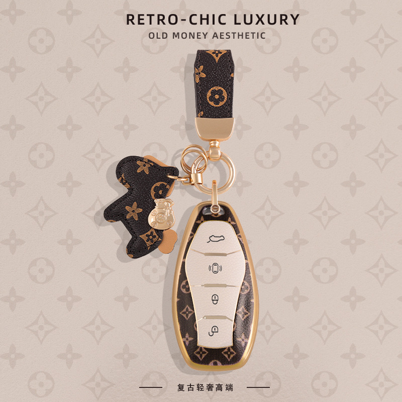 New Hongqi H5 key case, H6 special buckle, HS3/HS5 PHEV luxury shell, unisex EH7 premium E-HS9 chain