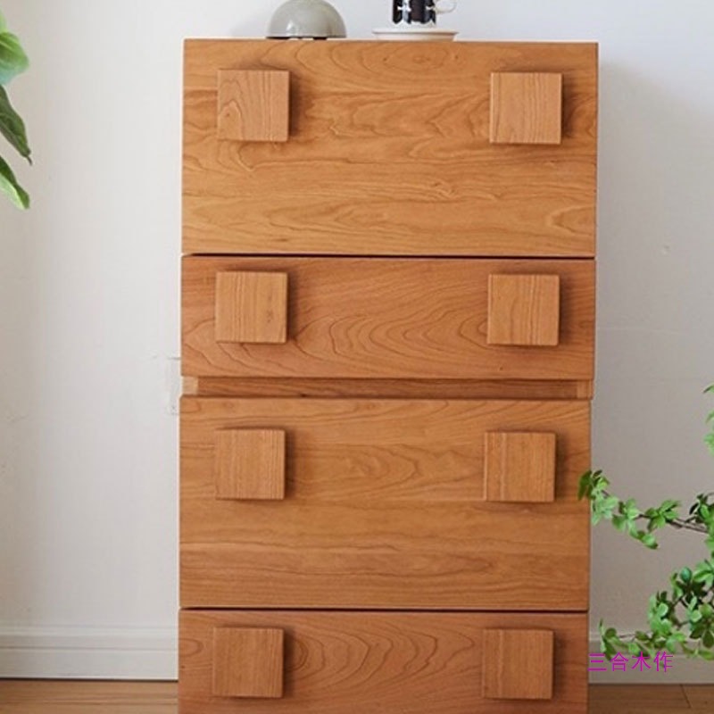 Black Walnut Solid Wood Tv Cabinet Module Combination Sofa Side Cabinet Card Door Cabinet Bedroom Bedside Table Solid Wood Storage