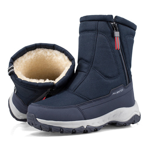 2025 Winter Boots, Thick Couple Snow Boots with Fleece Warmth, Outdoor Snow Shoes for Men and Women, Cotton Shoes