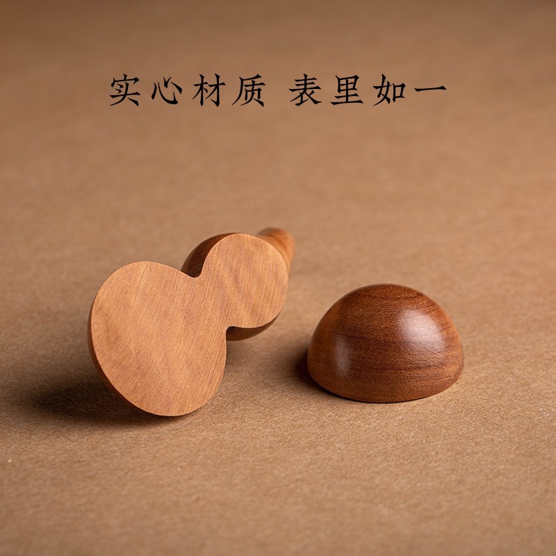 Natural Peach Wood Car Pendant 2026 New High-End Gourd Car Interior Decoration Pixiu Men's and Women's Cinnabar Car Accessory