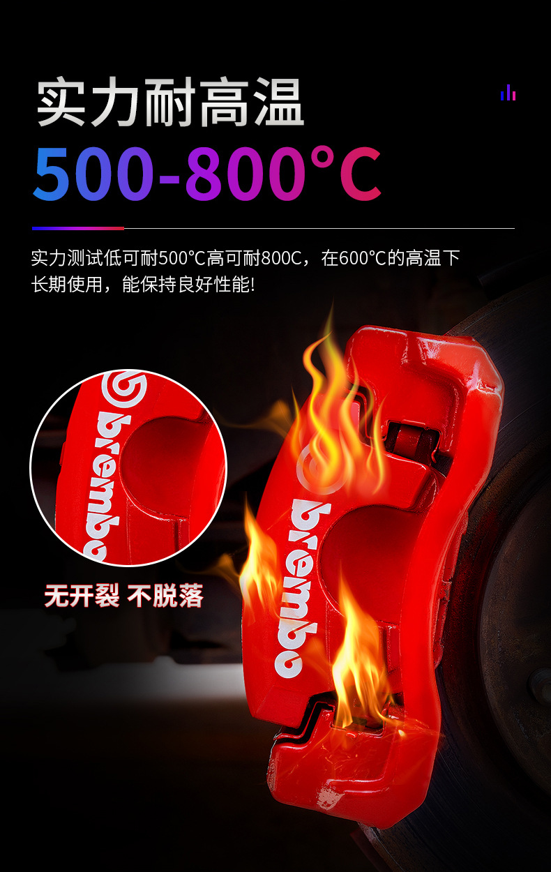 Car brake caliper painting color change paint high temperature resistant paint self-painting modification red motorcycle exhaust pipe painting