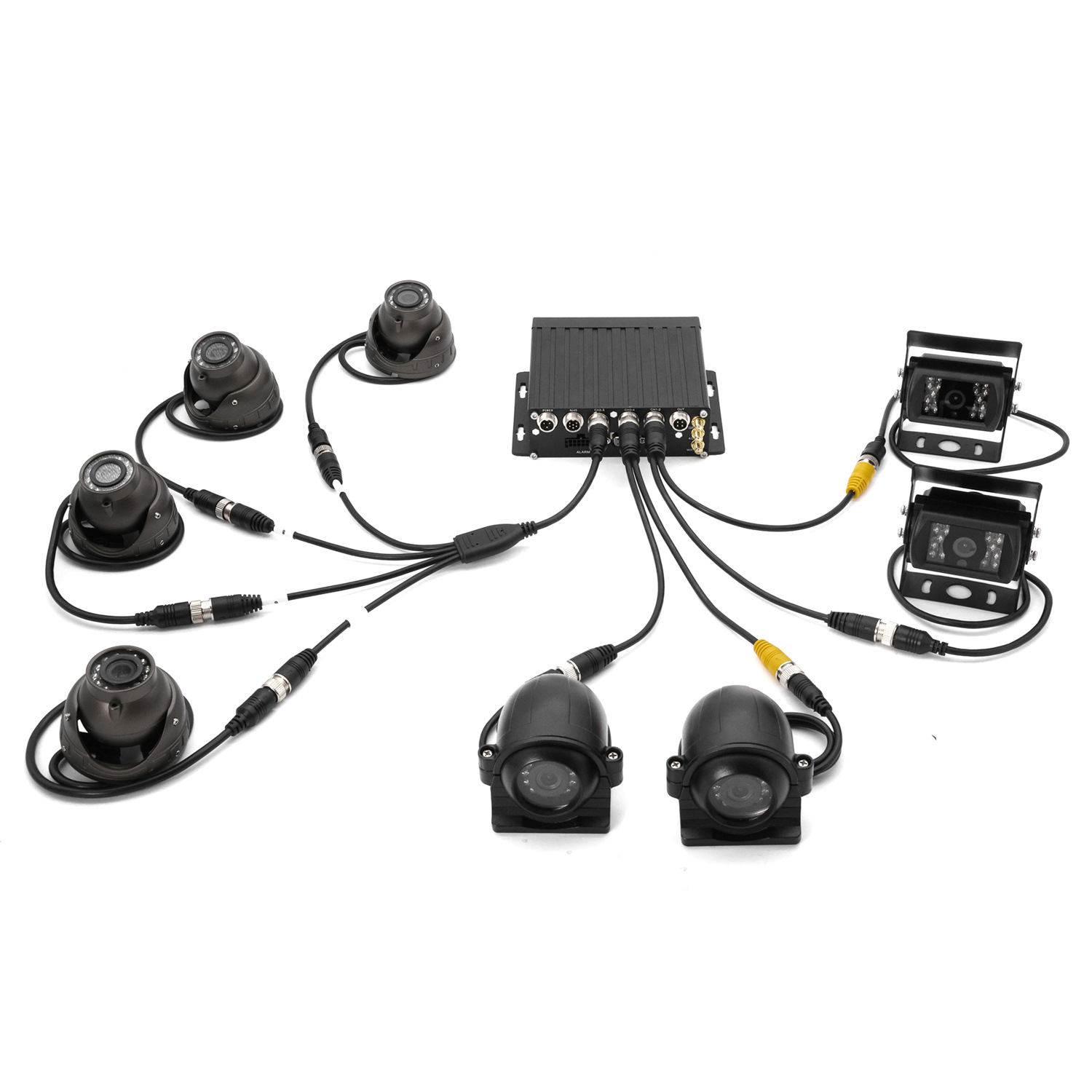8 vías tarjeta SD dual carregada tarjeta SD dual 256GB conjunto de grabadora de vídeo 1080P cámara de 7 pulgadas pantalla image 4