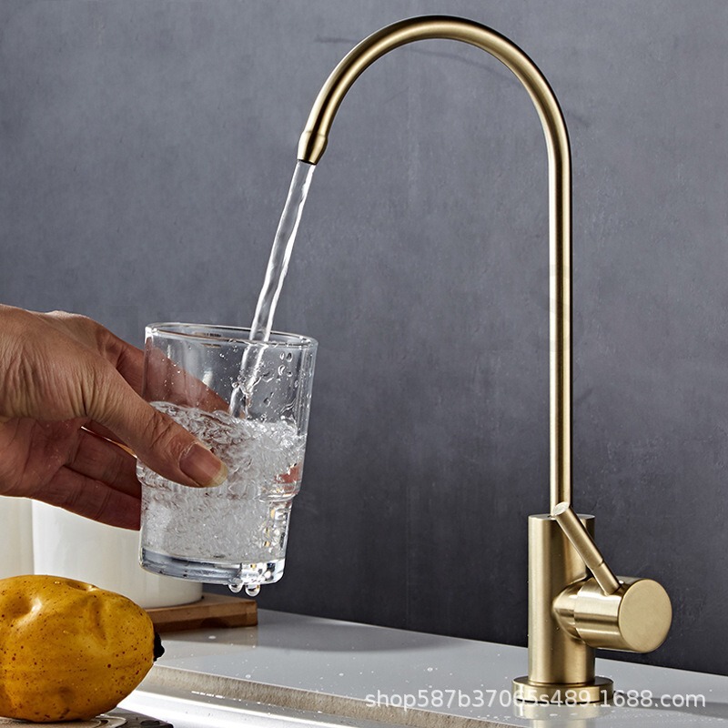 4 Points Direct Drinking Golden Water Purifier Faucet 2 Points 304 Stainless Steel Water Purifier Kitchen Pure Water Faucet