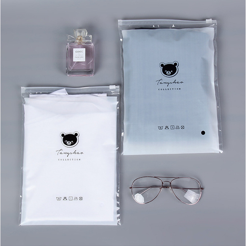 En stock oso cremallera bolsa de moda lindo regalo helado necesidades diarias ropa transpirable ziplock bolsa grande al por mayor