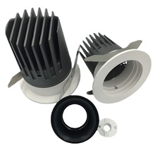 LED塑料射灯外壳套件 40WCOB嵌入式筒灯高档套件φ140*130mm外壳