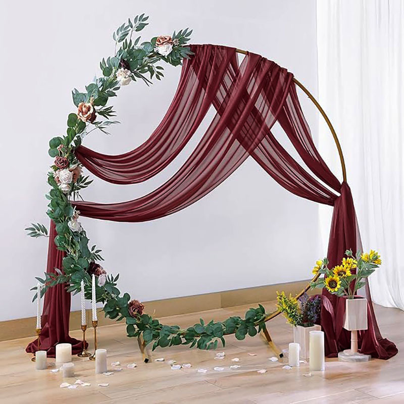 Cross-border Amazon gauze pearl chiffon drapery wedding party decoration wedding festival background layout decoration Cross-border Amazon gauze pearl chiffon drapery wedding party decoration wedding festival background layout decoration