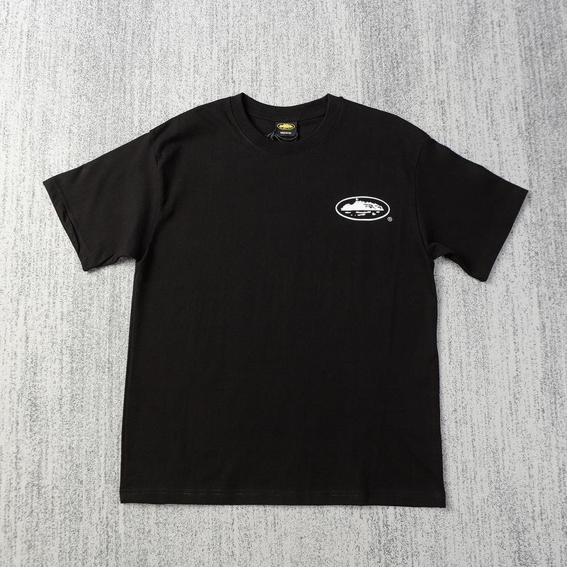 欧米のニッチなトレンドブランド、タイマー柄プリントが人気の万能半袖Tシャツ、夏らしいゆったりとしたカジュアルな半袖|undefined