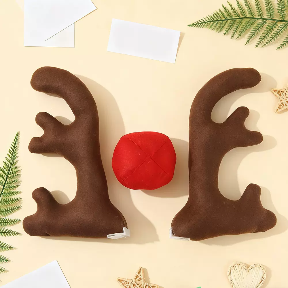 圣诞大鹿角装饰品布置4S店车展圣诞节装饰物汽车装饰鹿角圣诞用品