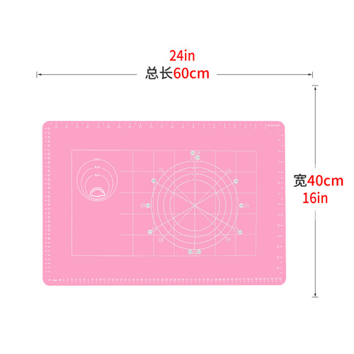 Various sizes of silicone baking and kneading mats thickened large scaled chopping board rolling mat kitchen and dough mat