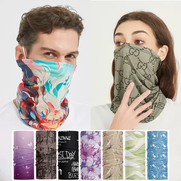 Magic Headscarf Women's Ear-Hanging Cycling Face Towel Sun Protection Fishing Mask Men's Neck Scarf Summer Thin Ice Silk Neck Cover
