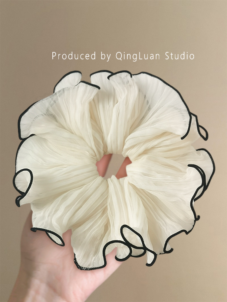 Cuerda para el cabello de intestino grueso retro francés para mujer, satén de alta gama, cuerda para el cabello coreana, cuerda para el cabello Mori, accesorios para el cabello, tocado grande