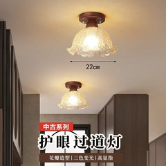 中国のレトロな廊下通路階段小さな天井ランプ玄関ホール玄関アンティークスタイルバルコニークリエイティブシーリングランプ