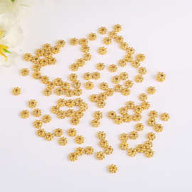 古法金保色散珠雪花片花托形状隔片diy沙金配件手链项链编织串珠