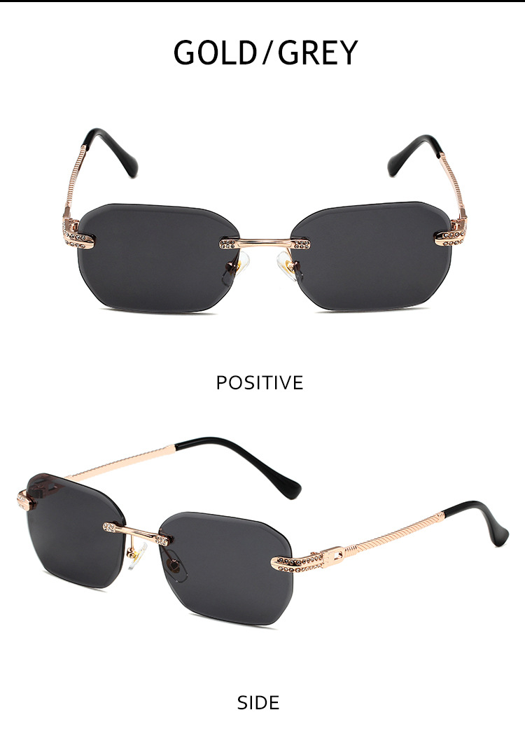 96g Weight Frameless Glasses Structure Sunglasses Classification PC, UV400 Protection Lens Material Square Glasses Style Outdoor Occasion Solid Color Pattern All Seasons Season Unisex Gender Simple Style, Classic Style Style Simple Style Classic Style Solid Color PC UV400 Protection Square Frameless Women's Sunglasses 10