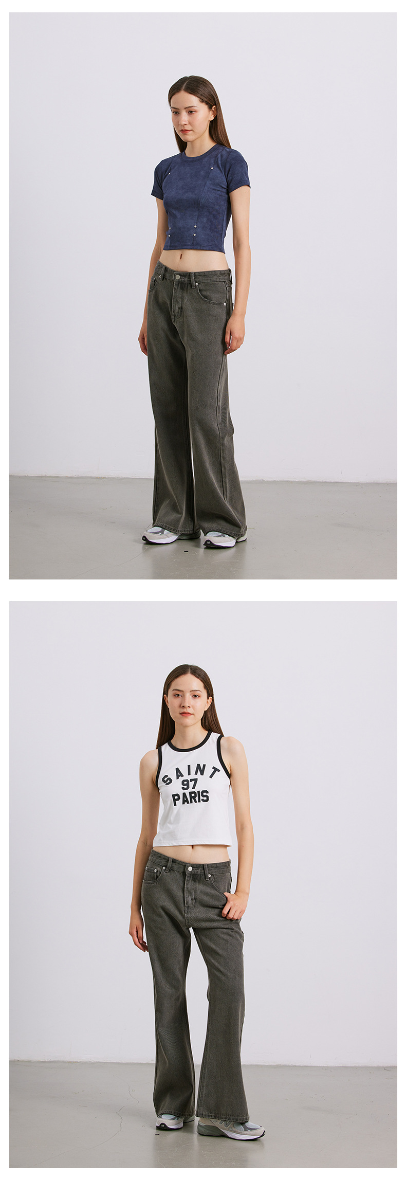 UNF A*NE平替原样开发泥染微喇水洗做旧cleanfit直筒休闲裤牛仔裤详情12