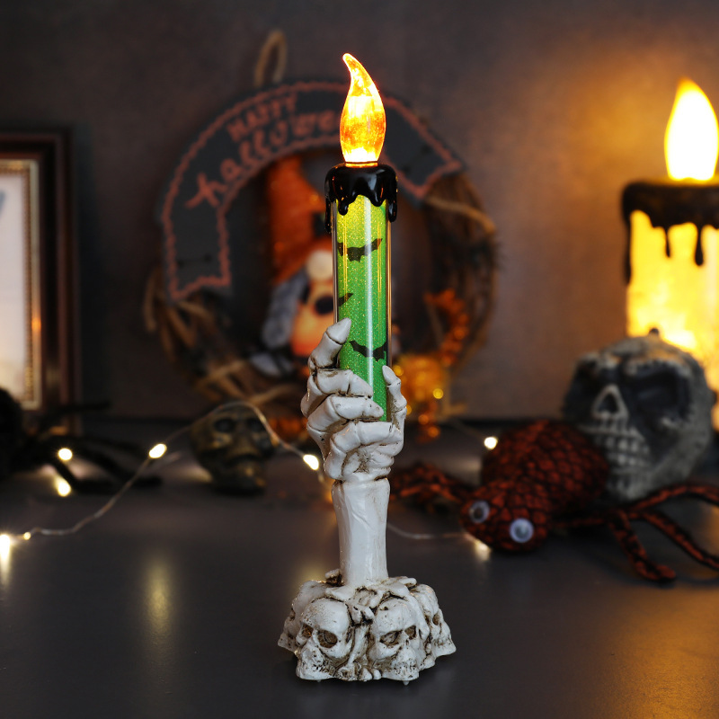 Velas de Halloween accesorios de decoración lámpara de calabaza luminosa lámpara de mesa fantasma atmósfera decoración de la mesa