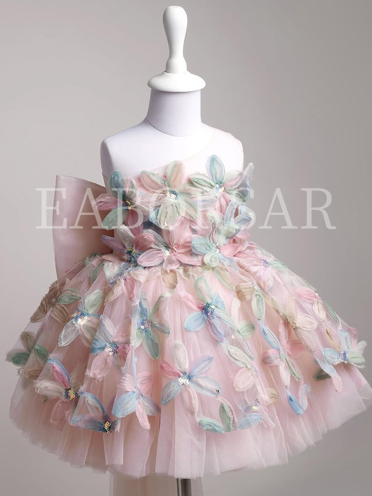 Vestido infantil, vestido de princesa, traje de anfitriona para banquete, disfraz para actuación de piano, vestido tutú de cumpleaños para niña pequeña