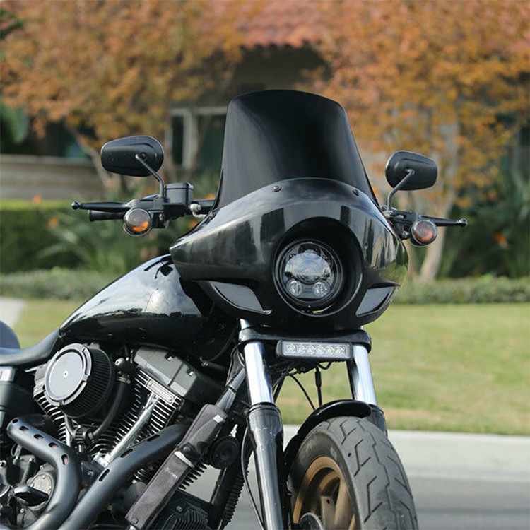 Motorcycle Modification Accessories Suitable for Harley Dyna Fat Bastard 883 1200 Headlight Hood Protection Pig Hood