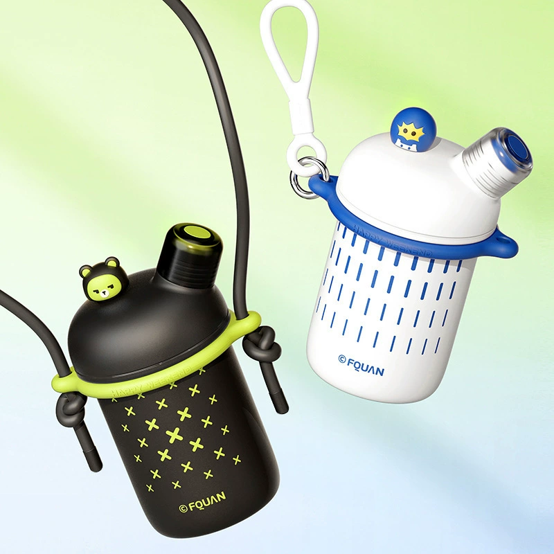 富全 Creative cartoon handheld glass with glass, shoulder bag for elementary school students