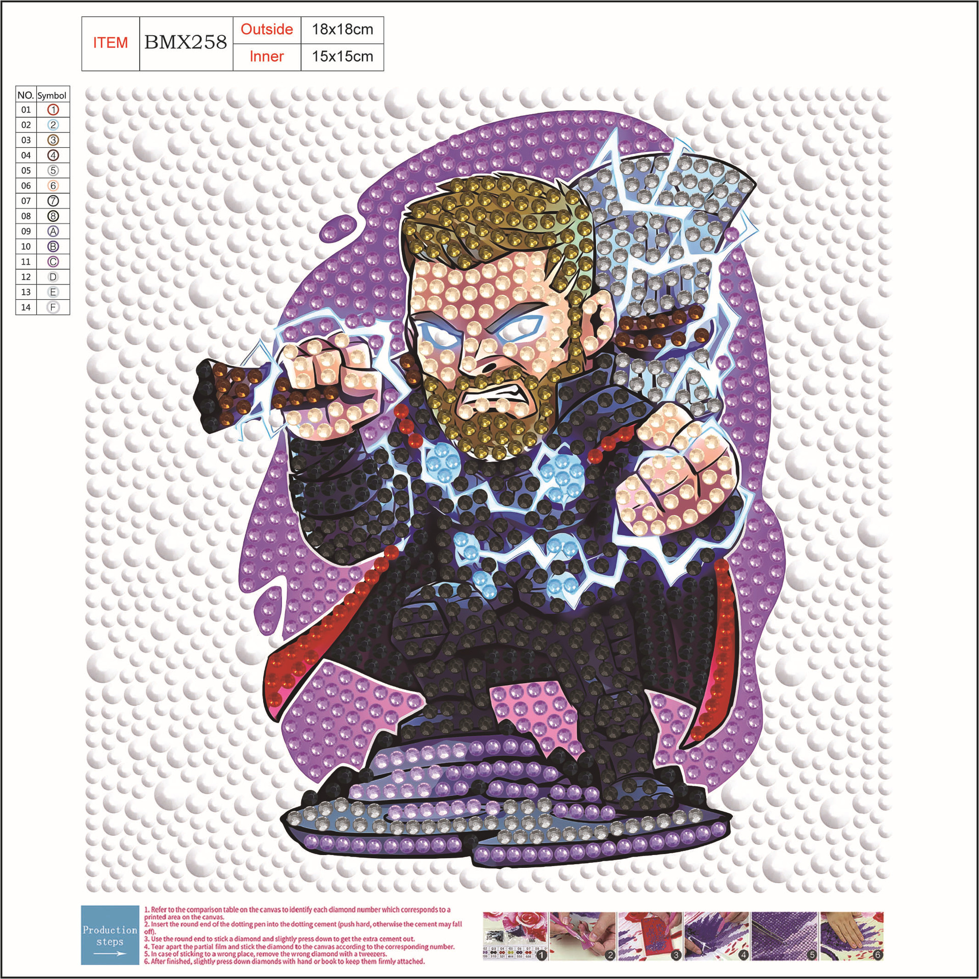 Nuevo kit creativo de pintura de diamantes DIY para niños, diseño de panda de dibujos animados, juguete de niña, pegatinas bonitas, pintura de diamantes completa, transfronterizo