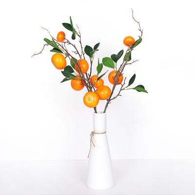 Kumquat Simulation Orange Franches Новый год цветочный ствол украшения пересечения плохой модели моделирования Оранжевый золотой апельсин