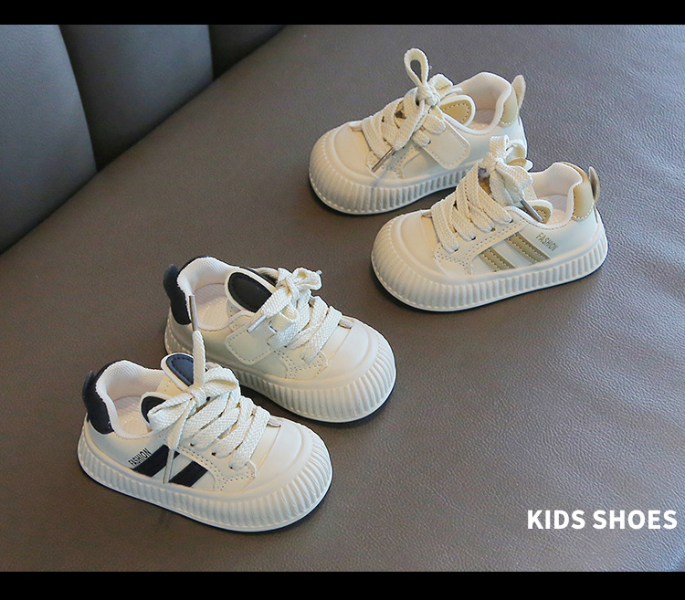 Fréijoer an Hierscht Puppelchersschong mat mëller Sohle, rutschfester Foussgänger, wäiss, virschoulesch Liederuewerfläch fir Kanner_voghion.com