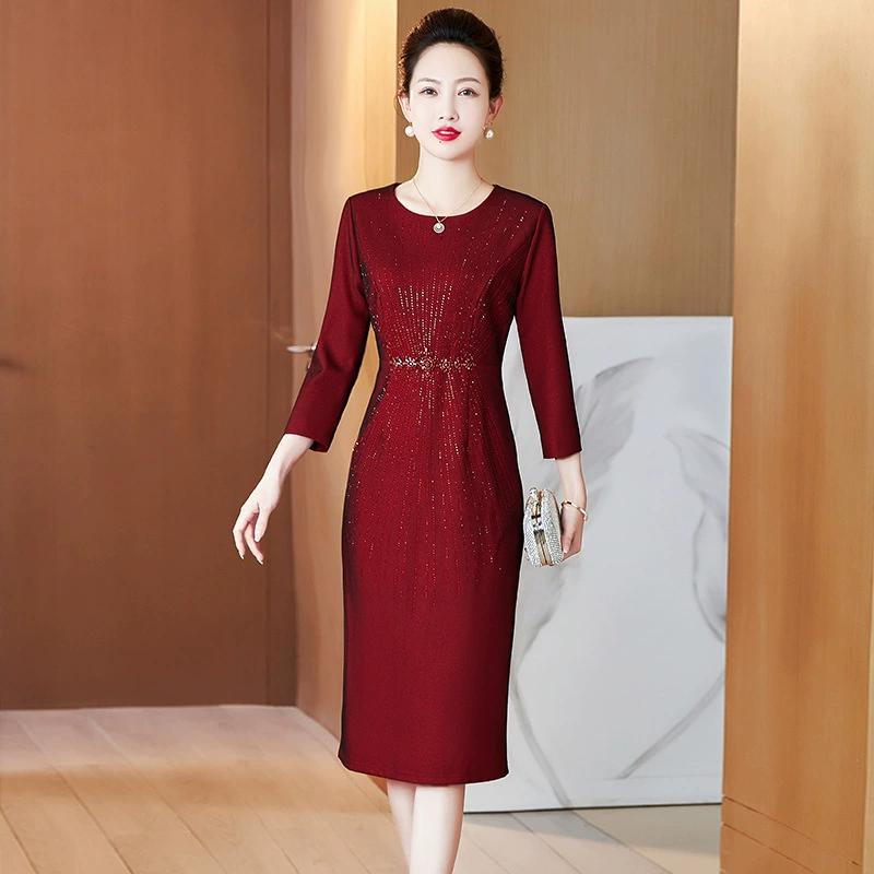 Платье для матери Свадебное платье Платье 2022 Новое высококачественное темперамент Молодая Счастливая теща Свадебное платье-платье