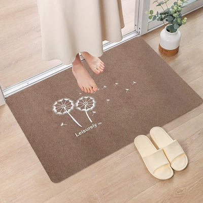 Avtomobil döşəmə paspasları — the Entrance Floor Mats Set - embroidered-dandelion-white-4060cm