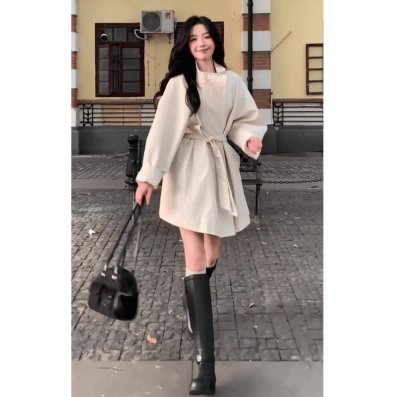 韩系短款风衣外套女2025新款秋季小个子气质高级感休闲英伦风大衣|undefined