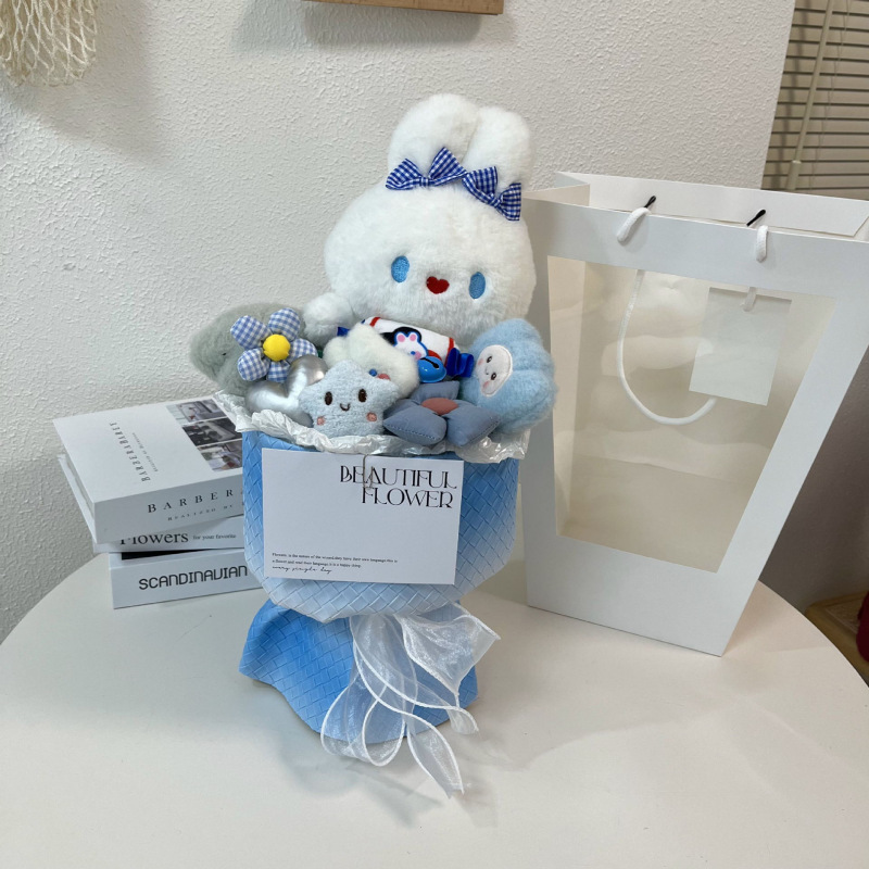 (procesamiento de liquidación) productos terminados 1 de junio día de los niños muñeca ramo de flores regalo para jardín de infantes muñeca ramo de flores para niños