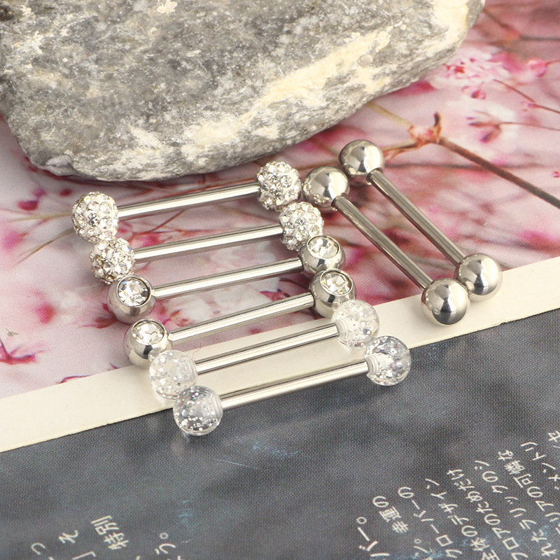 Holiday, Daily Occasion 1 Set Nipple Rings & Studs Simple Style Classic Style Color Block 304 Stainless Steel Plating Nipple Rings & Studs