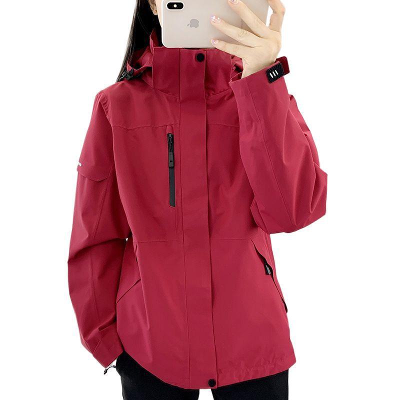 冲锋衣外套女新款秋冬可拆卸两件套户外加绒加厚保暖登山运动服男|undefined