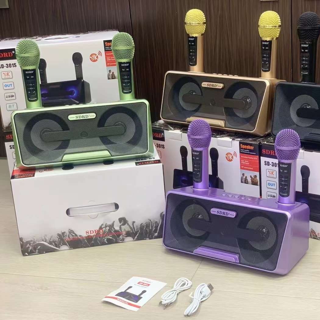 Cross-border SD301S Bluetooth Speaker Home Use, Portable Wireless Microphone, Integrated Audio System For Mobile Karaoke_voghion.com