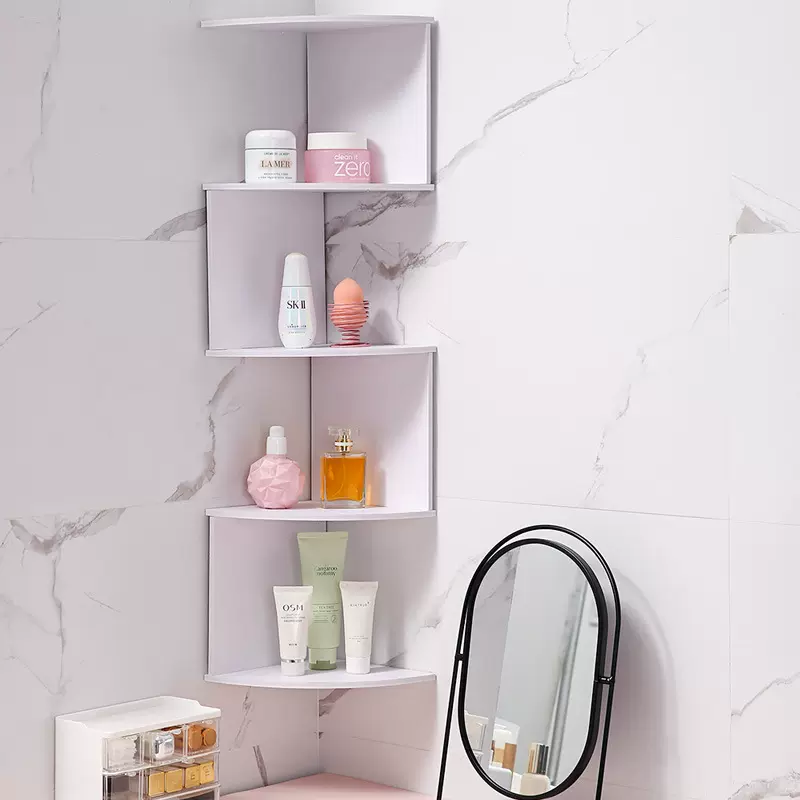 创意家用转角置物架三角壁挂厨房收纳架墙上桌面多层收纳书架加厚