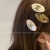 Small design summer acrylic brand retro bangs with letters, hairgrip