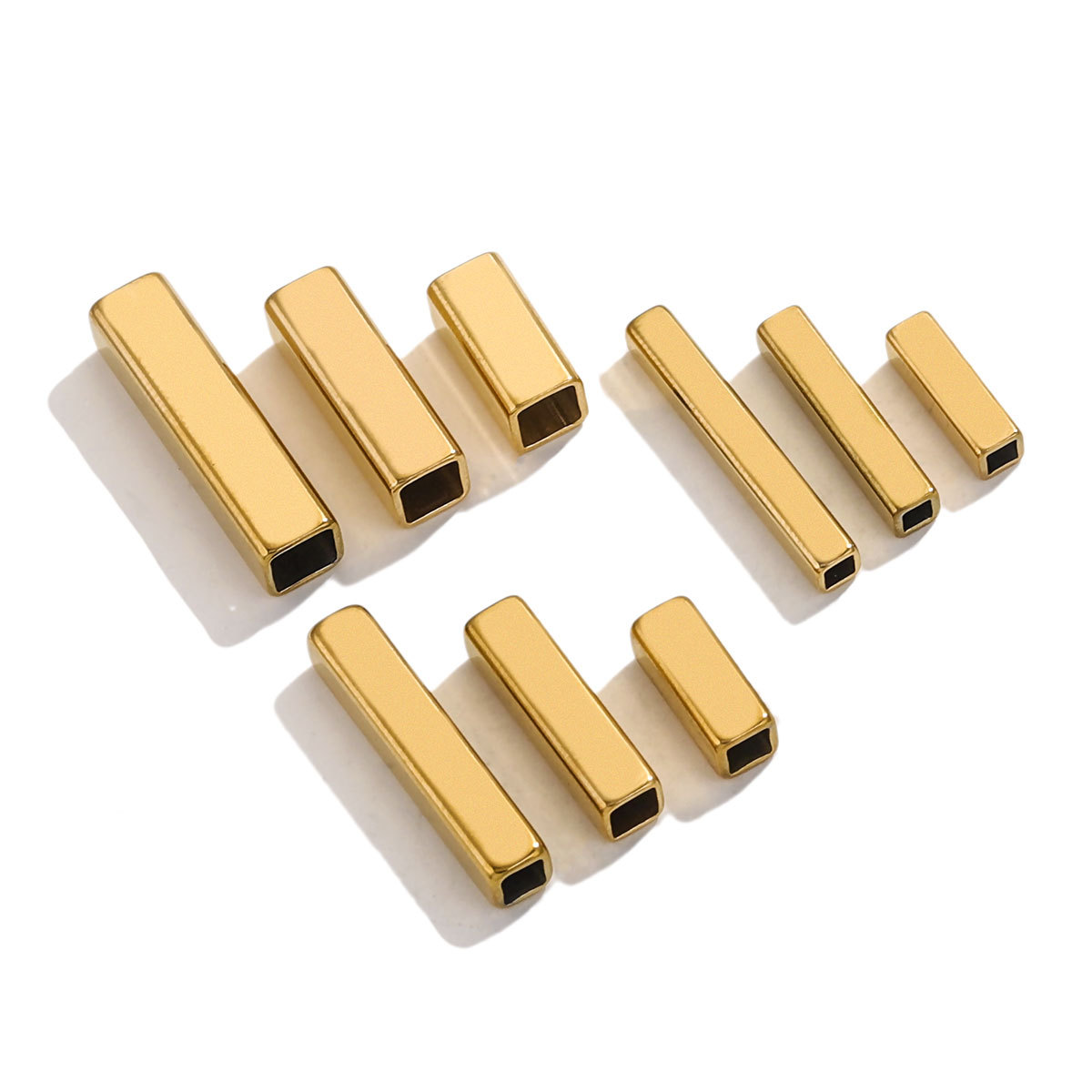 Accesorios de bricolaje hechos a mano cuerda trenzada con cuentas de material de joyería rectangular con cuentas simple todo fósforo étnico con cuentas