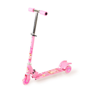 Children's scooter full iron three-wheel flash scooter pedal scooter can save drop folding scooter wholesale