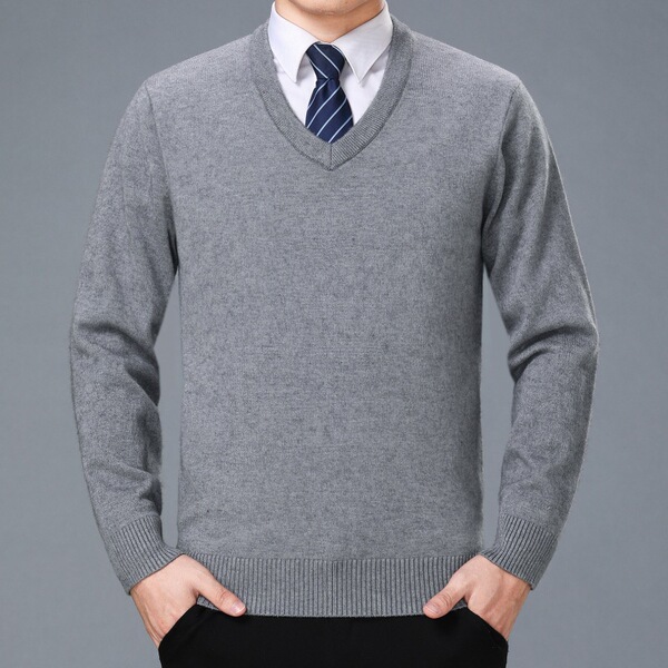 Winter woolen solid color cashmere knitted sweater