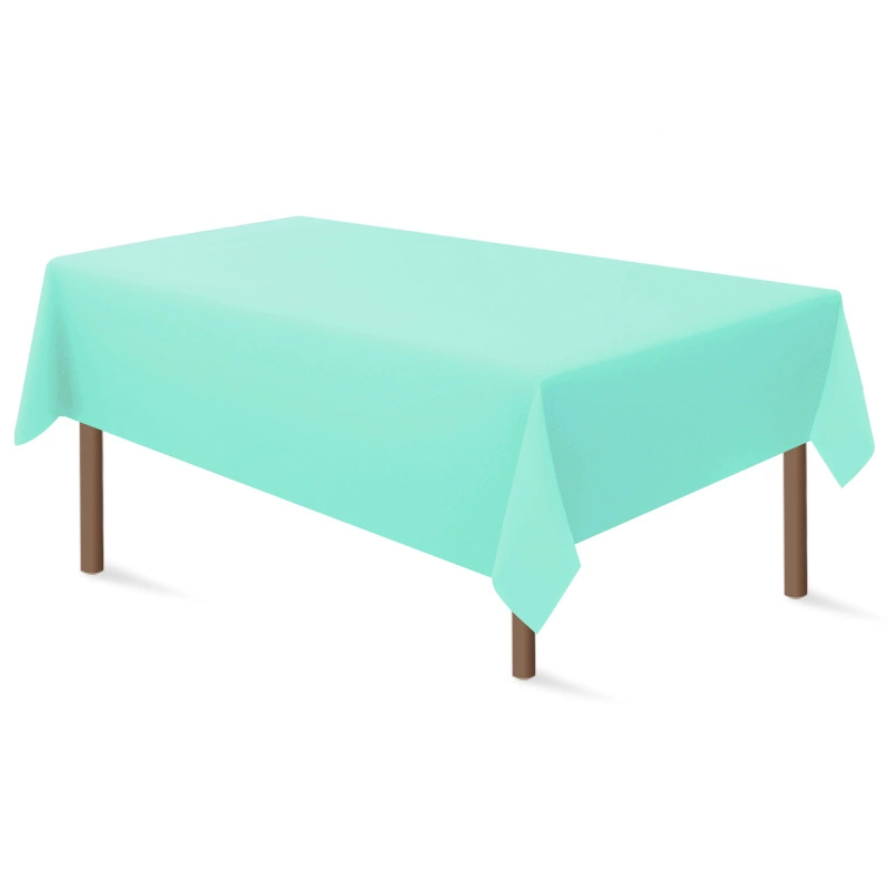Rectangular disposable party plain tablecloth plastic cloth birthday dessert solid color tablecloth waterproof waterproof table cloth