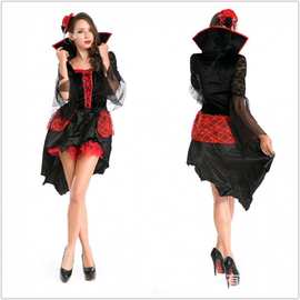 万圣节吸血鬼女巫装巫婆装哥特风女王制服化妆舞会服装夜店舞台装