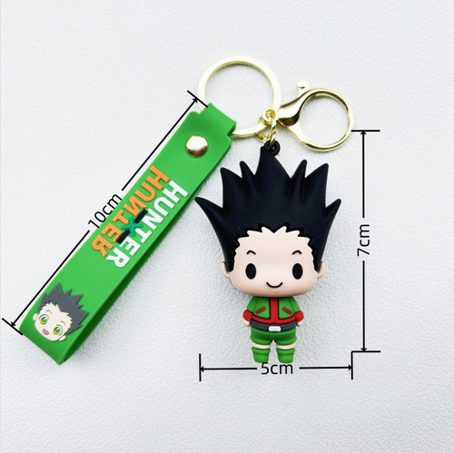 Cross-border creative full-time hunter Killua Zoldyck keychain pendant cartoon 3D doll decoration car key chain