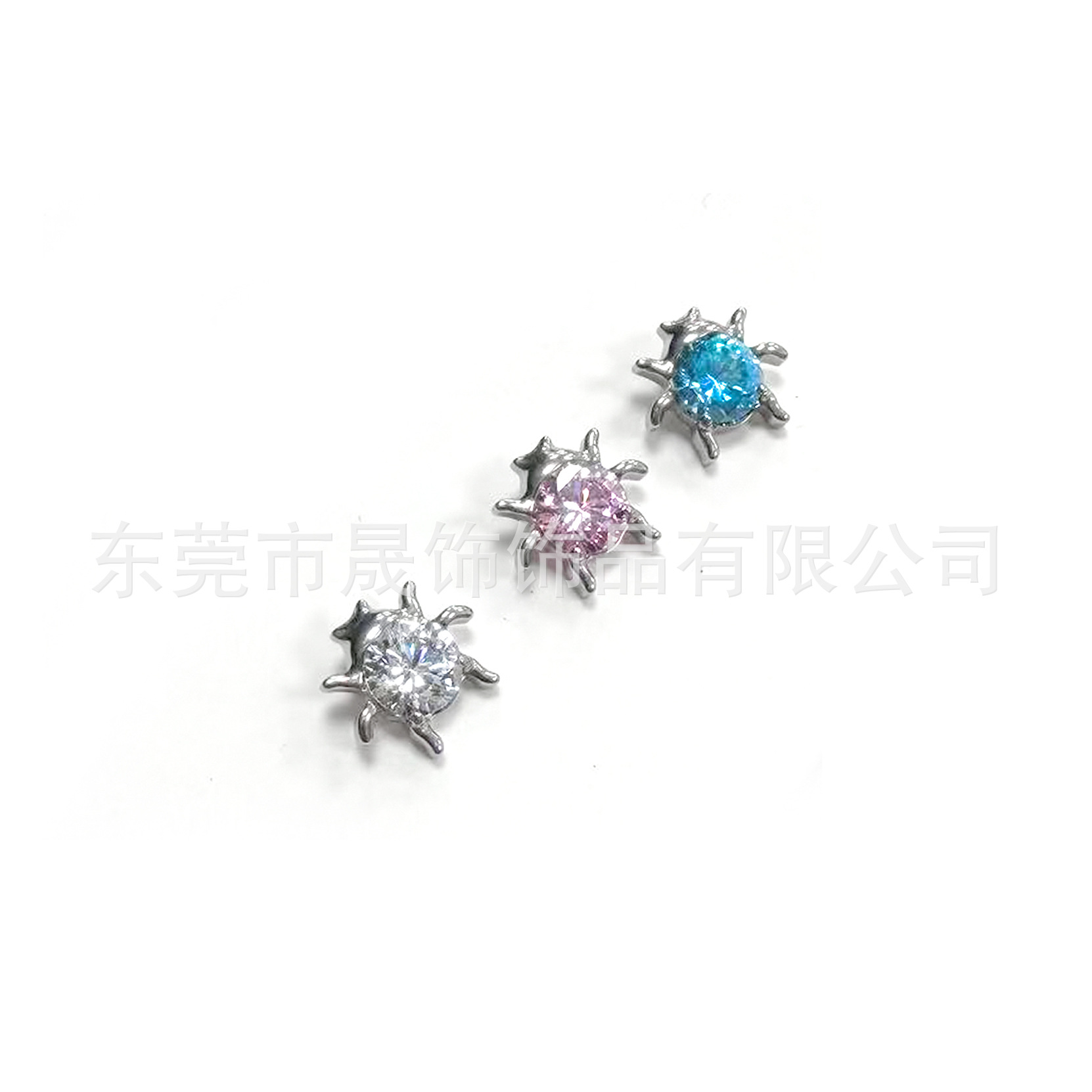 F136 Titanium Alloy 七 Star 瓢虫 Ear Stud Studded 5A Cubic Zirconia Helix Cartilage Stud G23 Titanium Internal Thread Labret Stud Piercing Jewelry