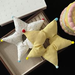 秋季新款奶黄色充绒星星彩豆大肠发圈韩系简约少女丸子头发饰批发